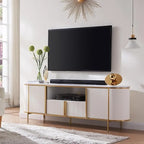 Meuble TV de luxe moderne, centre de divertissement, avec plateau effet marbre