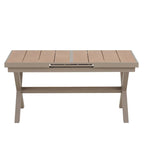 Ensemble de salle à manger extérieur extensible 7 pièces avec table extensible et 6 chaises avec accoudoirs