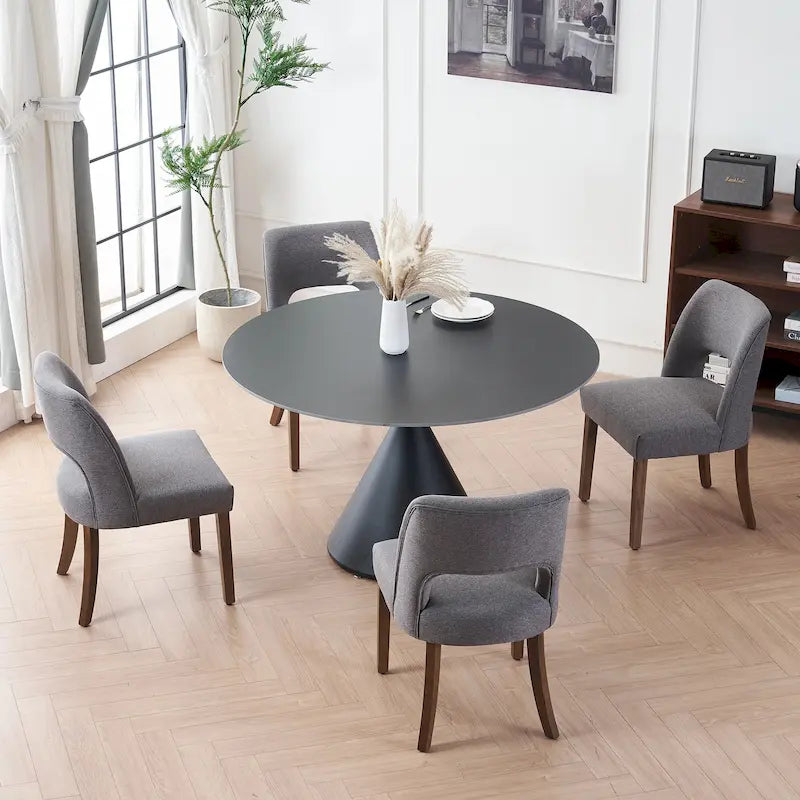 Lot de 4 chaises de salle à manger rembourrées en tissu