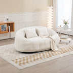 GDFStudio - Canapé paresseux 2 places en chenille Laurel avec mousse haute densité et confort surdimensionné