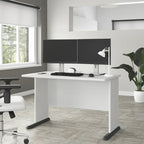Bureau informatique 48W, Gris tempête / Blanc / Gris platine, Pour une personne