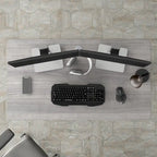 Bureau informatique 48W, Gris tempête / Blanc / Gris platine, Pour une personne