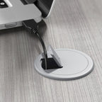 Bureau informatique 48W, Gris tempête / Blanc / Gris platine, Pour une personne
