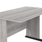 Bureau informatique 48W, Gris tempête / Blanc / Gris platine, Pour une personne