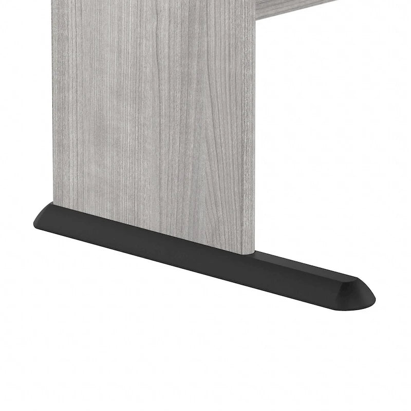 Bureau informatique 48W, Gris tempête / Blanc / Gris platine, Pour une personne