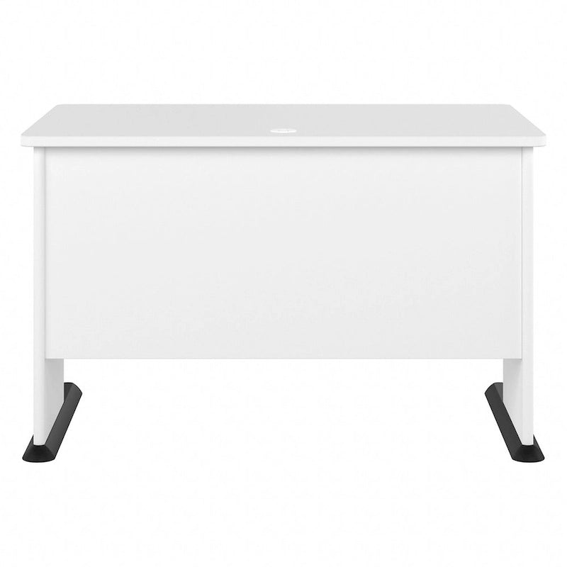 Bureau informatique 48W, Gris tempête / Blanc / Gris platine, Pour une personne