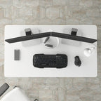 Bureau informatique 48W, Gris tempête / Blanc / Gris platine, Pour une personne