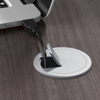 Bureau informatique 48W, Gris tempête / Blanc / Gris platine, Pour une personne