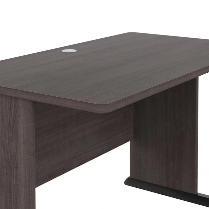 Bureau informatique 48W, Gris tempête / Blanc / Gris platine, Pour une personne