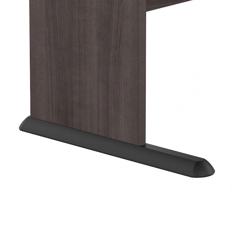 Bureau informatique 48W, Gris tempête / Blanc / Gris platine, Pour une personne