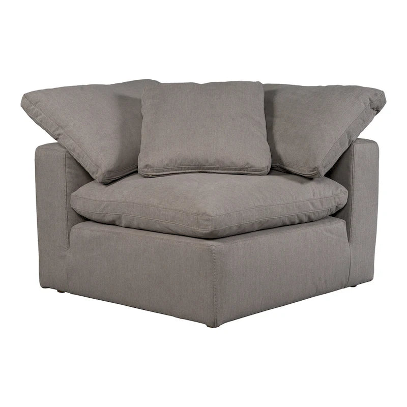 Fauteuil d'angle modulaire – Perle / Ardoise / Sable / Bleu / Sauge, 1 place