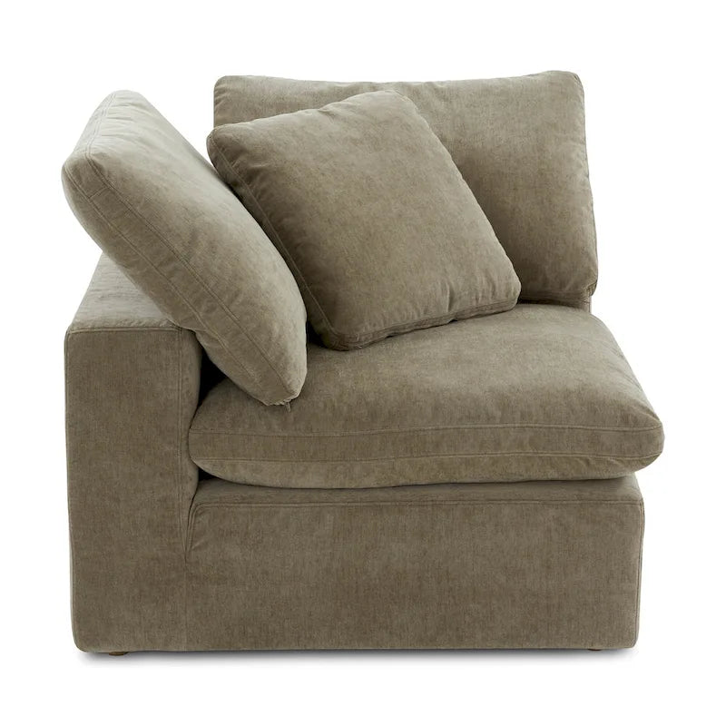 Fauteuil d'angle modulaire – Perle / Ardoise / Sable / Bleu / Sauge, 1 place