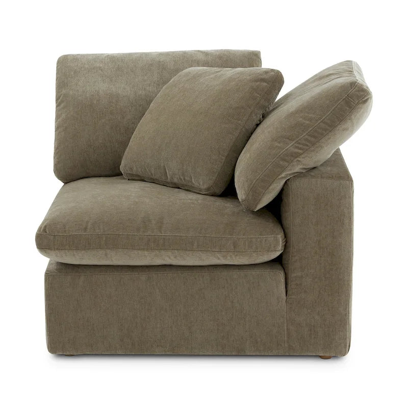 Fauteuil d'angle modulaire – Perle / Ardoise / Sable / Bleu / Sauge, 1 place