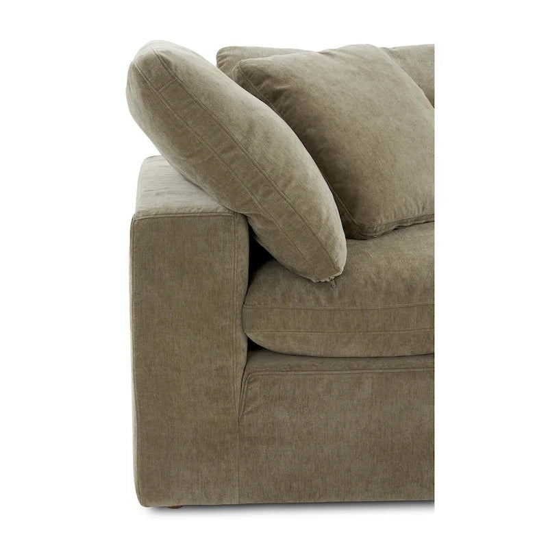 Fauteuil d'angle modulaire – Perle / Ardoise / Sable / Bleu / Sauge, 1 place
