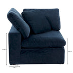Fauteuil d'angle modulaire – Perle / Ardoise / Sable / Bleu / Sauge, 1 place