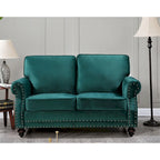 Causeuse en velours clouté, 2 places, beige/bleu/vert/noir/gris/jaune/rose