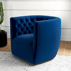 Fauteuil pivotant d'appoint en velours confortable Luxor Mid-Century Modern Furniture