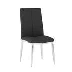 Ensemble de salle à manger moderne Somette avec table en verre blanc et 4 chaises