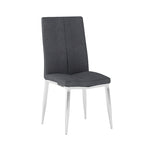 Ensemble de salle à manger moderne Somette avec table en verre blanc et 4 chaises