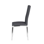 Ensemble de salle à manger moderne Somette avec table en verre blanc et 4 chaises