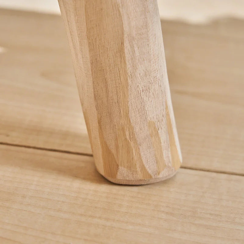 Tabouret en tissu bohème fait main noir / ivoire / taupe / marron foncé, 1 place