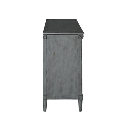 Blanc Antique / Gris Antique / Espresso – Commode double traditionnelle à 6 tiroirs, 60 po L