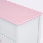 Commode de rangement à 6 tiroirs en bois – Blanc/Gris, Crème/Noyer, Blanc/Rose