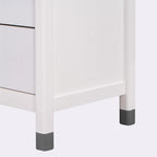 Commode de rangement à 6 tiroirs en bois – Blanc/Gris, Crème/Noyer, Blanc/Rose