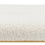 Banc ovale en similicuir beige avec étagères de rangement – 1 personne