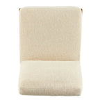 Fauteuil d'appoint Mid-Century, chocolat Bornéo / beige palladien, similicuir et bouclette, siège simple