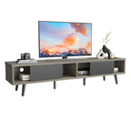 Meuble TV pour téléviseurs jusqu'à 75 pouces avec meuble TV en bois massif de style Mid-century - 70 pouces