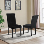 Lot de 2 chaises de salle à manger contemporaines en velours Roundhill Furniture Cobre avec garniture cloutée