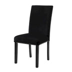 Lot de 2 chaises de salle à manger contemporaines en velours Roundhill Furniture Cobre avec garniture cloutée