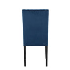 Lot de 2 chaises de salle à manger contemporaines en velours Roundhill Furniture Cobre avec garniture cloutée