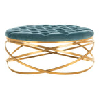 SAFAVIEH Couture Pouf Betta en Velours Capitonnés