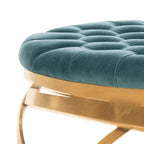 SAFAVIEH Couture Pouf Betta en Velours Capitonnés