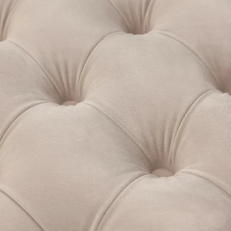 SAFAVIEH Couture Pouf Betta en Velours Capitonnés