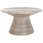 Table basse ronde en métal SAFAVIEH Zinca Pedestal - 31,5 L x 31,5 P x 17,7 H - 32Lx32Px18H