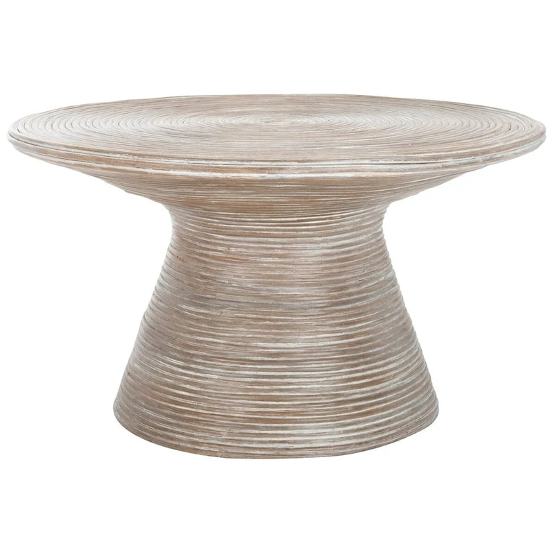 Table basse ronde en métal SAFAVIEH Zinca Pedestal - 31,5 L x 31,5 P x 17,7 H - 32Lx32Px18H