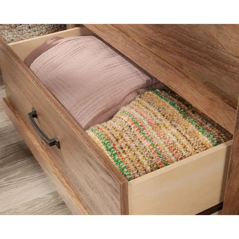 Commode 3 tiroirs Mystic Oak – Panneaux latéraux à chevrons