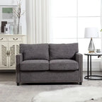 Causeuse moderne en tissu chenille, Canapé 2 places capitonné pour Salon Chambre Appartement