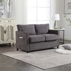 Causeuse moderne en tissu chenille, Canapé 2 places capitonné pour Salon Chambre Appartement