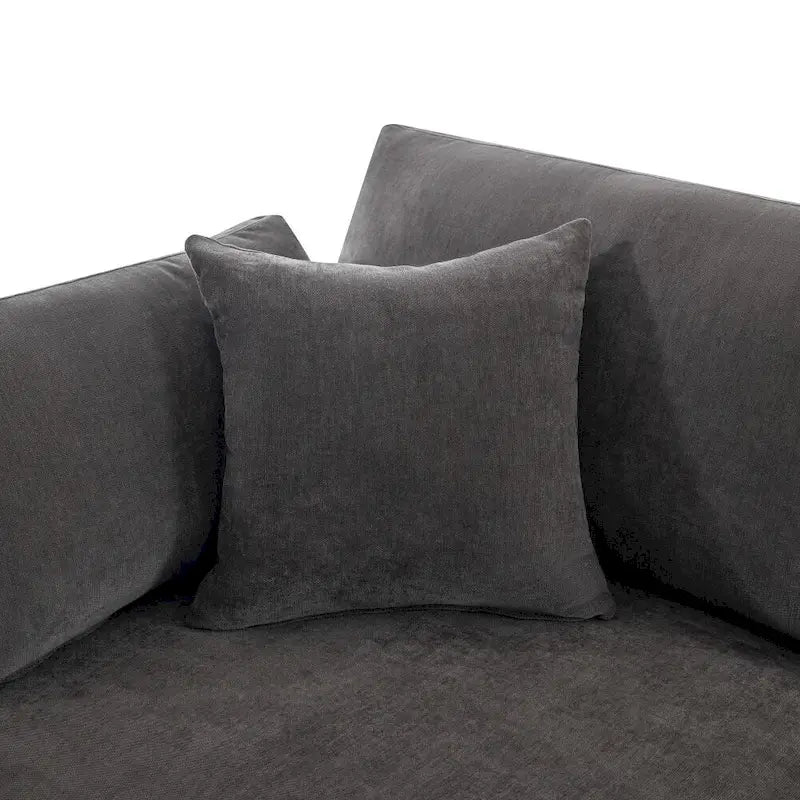 Grand canapé d'angle moderne en U, avec poufs amovibles pour salon
