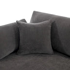 Grand canapé d'angle moderne en U, avec poufs amovibles pour salon