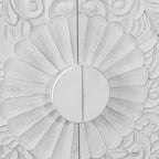 Armoire de rangement à 2 portes, sculptée noire/blanche