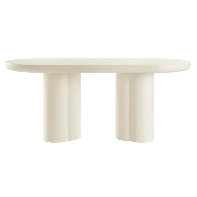 Table à manger ovale en béton Caspian 72