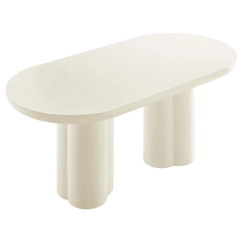 Table à manger ovale en béton Caspian 72