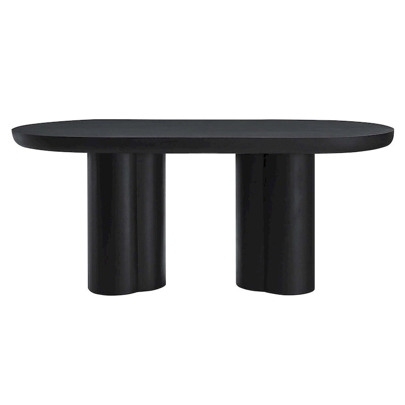 Table à manger ovale en béton Caspian 72