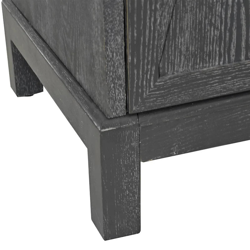 Armoire miroir 4 portes marron/gris – Foyer de 2 personnes