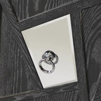 Armoire miroir 4 portes marron/gris – Foyer de 2 personnes